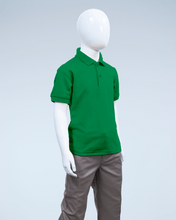 Load image into Gallery viewer, Children&#39;s Kelly Green pique polo shirt
