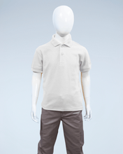 Load image into Gallery viewer, Children&#39;s white pique polo shirt
