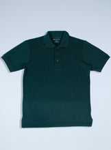 Load image into Gallery viewer, Men&#39;s forest green pique polo
