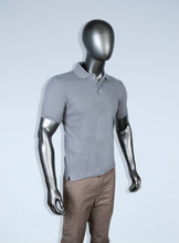 Load image into Gallery viewer, Mens gray pique polo -1