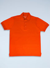Load image into Gallery viewer, Men's orange pique polo