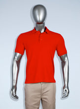 Load image into Gallery viewer, Men's orange pique polo