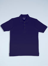 Load image into Gallery viewer, Mens purple pique polo