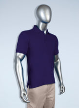 Load image into Gallery viewer, Mens purple pique polo