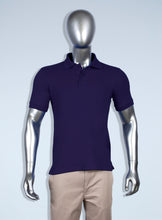Load image into Gallery viewer, Mens purple pique polo