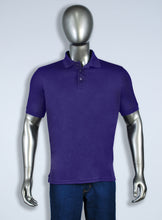 Load image into Gallery viewer, Mens purple polyester polo 
