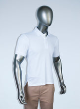Load image into Gallery viewer, Men's White Pique Polo Shirt