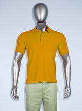 Load image into Gallery viewer, Mens yellow pique polo

