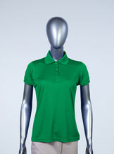 Load image into Gallery viewer, WoMens kelly green polyester polo 
