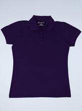 Load image into Gallery viewer, WoMens purple polyester polo
