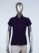 Load image into Gallery viewer, WoMens purple polyester polo