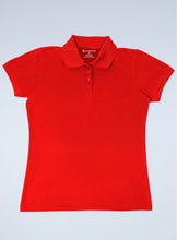 Load image into Gallery viewer, Women's Red Pique Polo