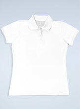 Load image into Gallery viewer, Women's White Pique Polo