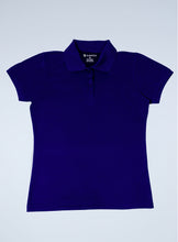 Load image into Gallery viewer, Womens purple pique polo