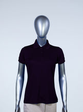 Load image into Gallery viewer, Womens purple pique polo