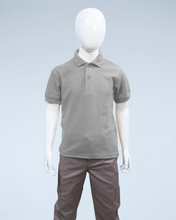 Load image into Gallery viewer, Children&#39;s gray pique polo shirt
