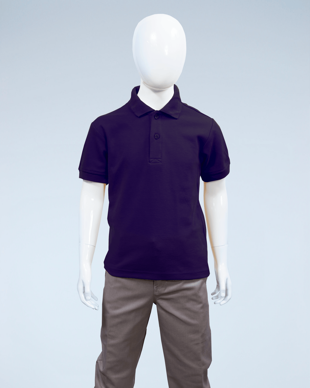 Children's purple pique polo shirt
