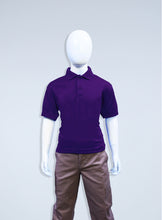Load image into Gallery viewer, Children&#39;s purple polyester polo
