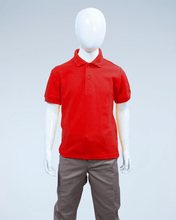 Load image into Gallery viewer, Children&#39;s red pique polo shirt
