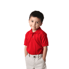 Load image into Gallery viewer, Children&#39;s red pique polo shirt
