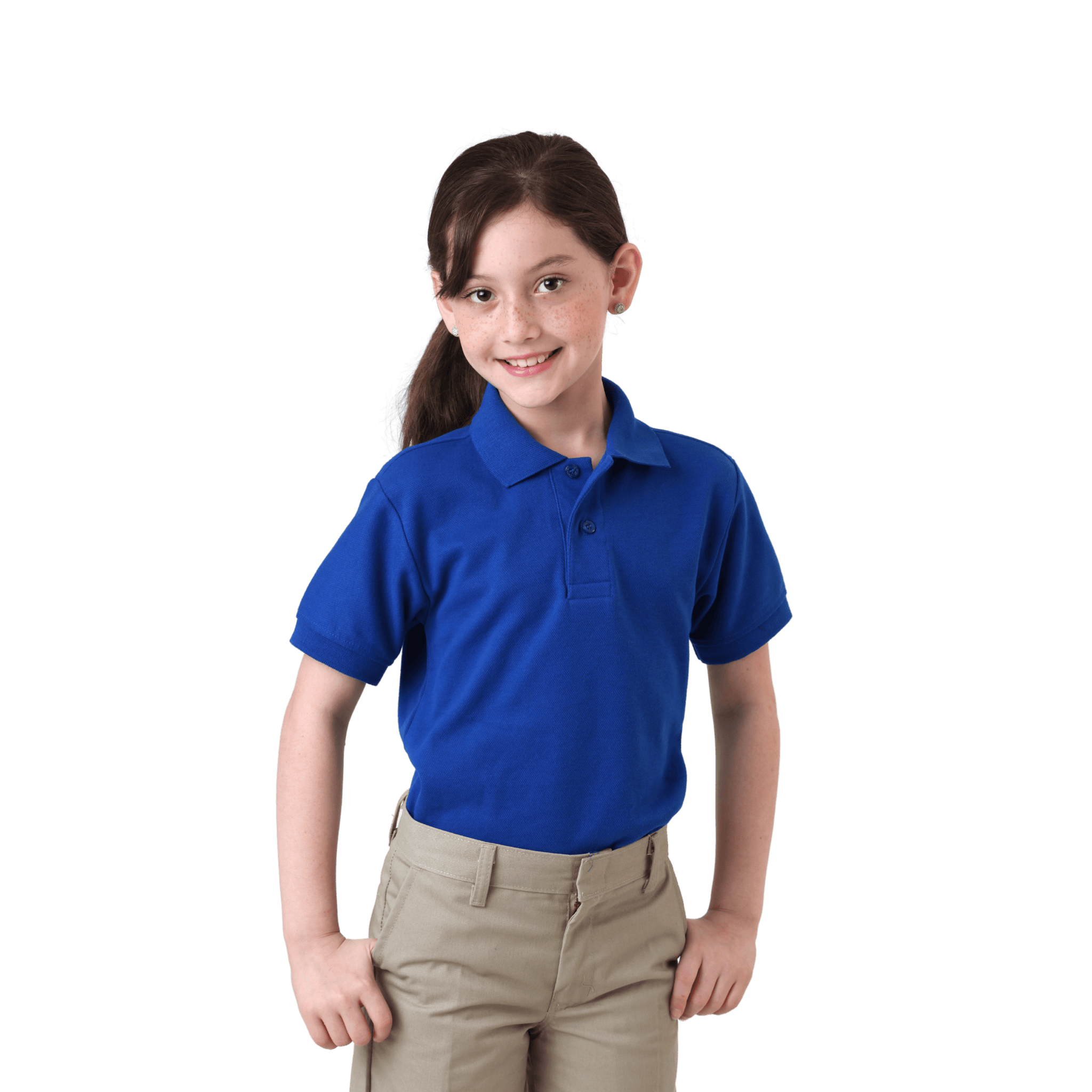 Children s Royal Blue Pique Polo Shirt