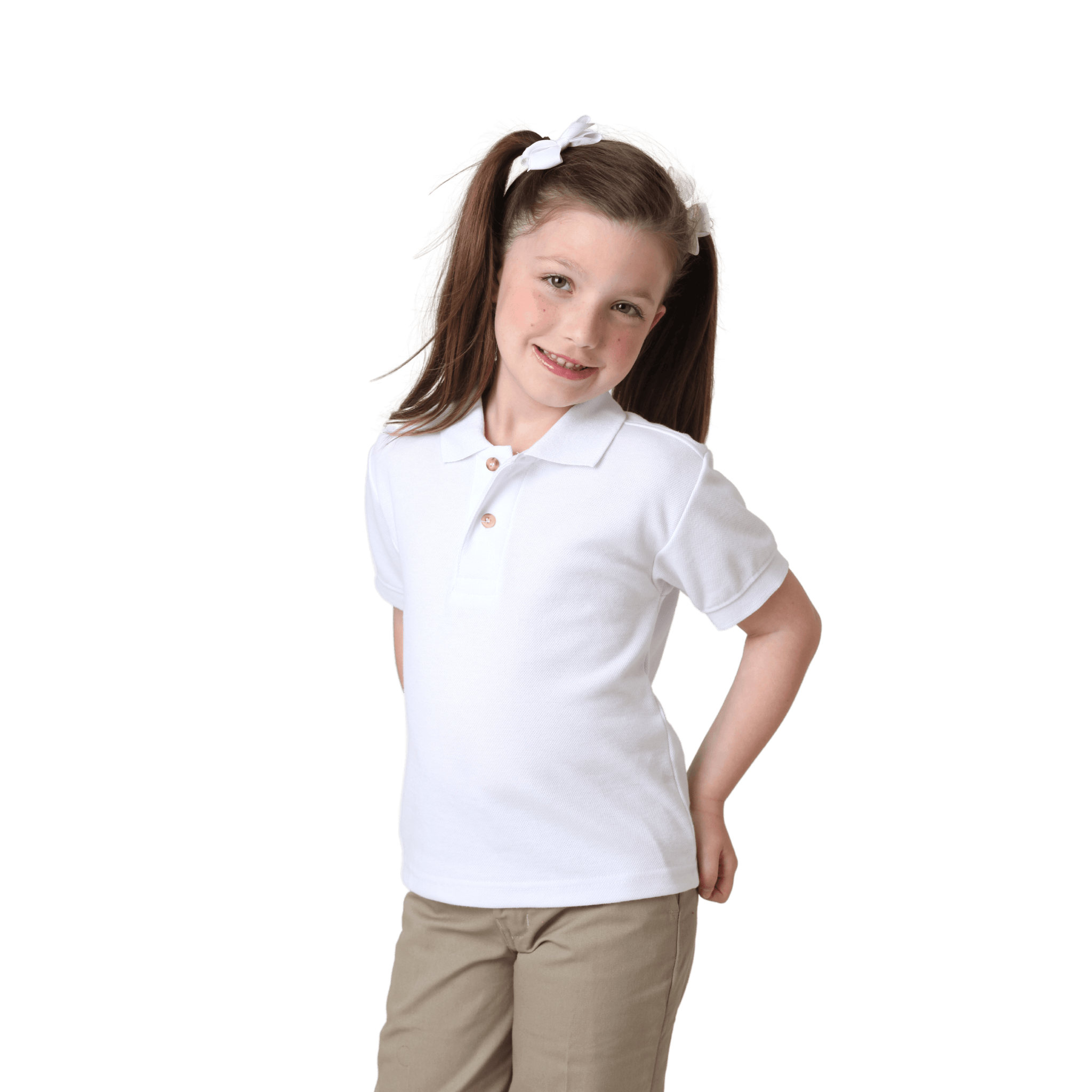 Children's White Pique Polo Shirt – Duratex Apparel