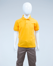 Load image into Gallery viewer, Children&#39;s yellow pique polo shirt
