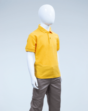 Load image into Gallery viewer, Children&#39;s yellow pique polo shirt

