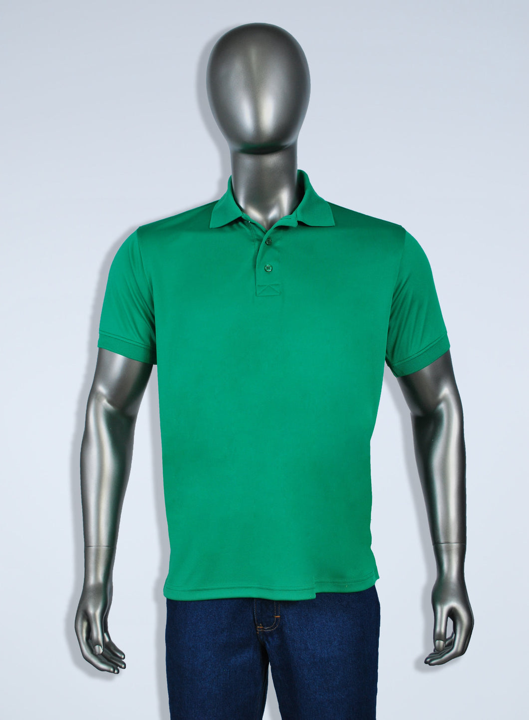 Men's green polyester polo