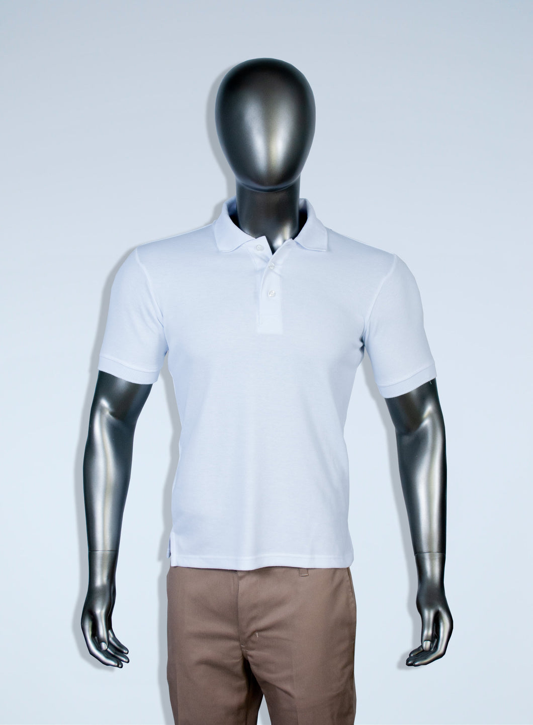 Men's White Pique Polo Shirt