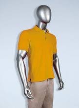 Load image into Gallery viewer, Mens yellow pique polo-1
