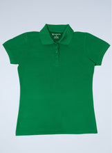 Load image into Gallery viewer, WoMens kelly green polyester polo 
