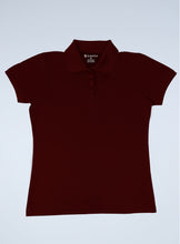 Load image into Gallery viewer, WoMens maroon polyester polo 
