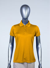 Load image into Gallery viewer, WoMens orange polyester polo 

