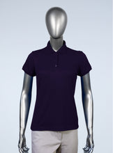 Load image into Gallery viewer, WoMens purple polyester polo 
