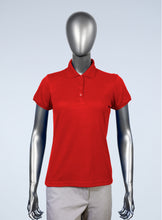 Load image into Gallery viewer, Women&#39;s Red Pique Polo 
