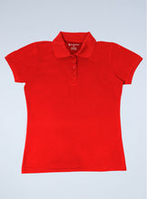 Load image into Gallery viewer, Women&#39;s Red Polyester Polo
