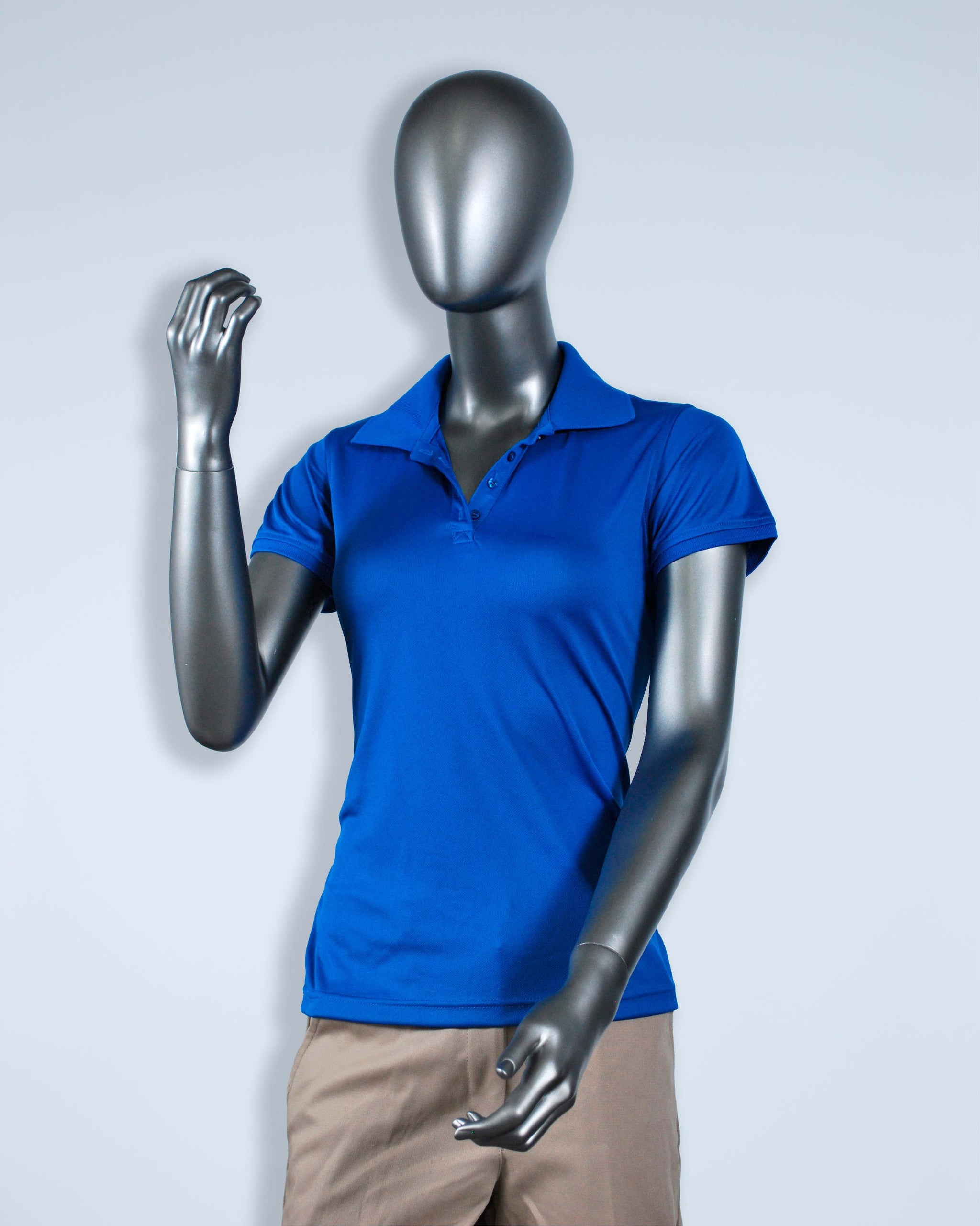 Women s Royal Blue Polyester Polo Duratex Apparel